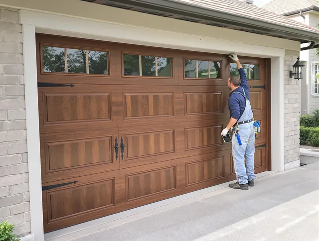 Custom garage door showcase by Town 'n' Country Garage Door Repair in Town 'n' Country