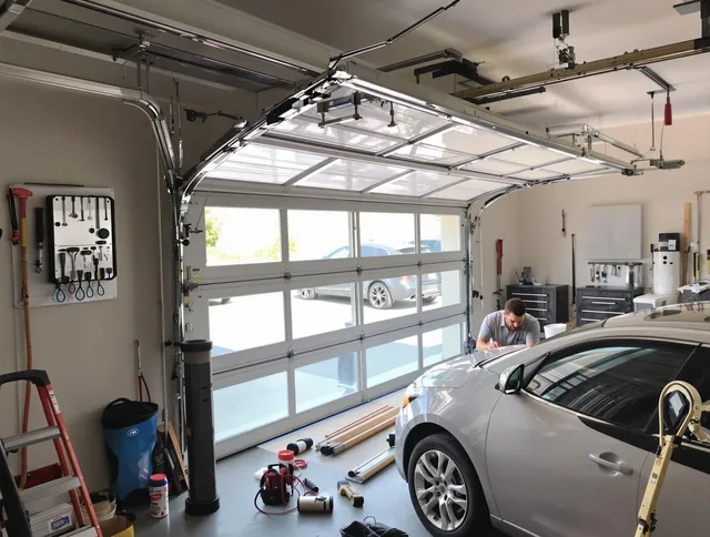 Garage door noise reduction service by Town 'n' Country Garage Door Repair in Town 'n' Country